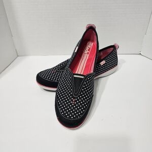 Women's sz 9.5 Keds Slip Ons Polka Dots